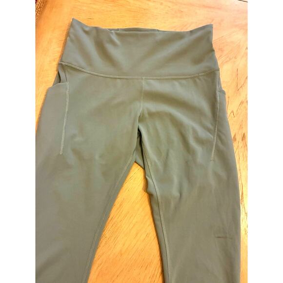 Lululemon Align High Rise Side Pockets Leggings Olive Army Green Soft Yoga Sz 10 - Picture 3 of 13